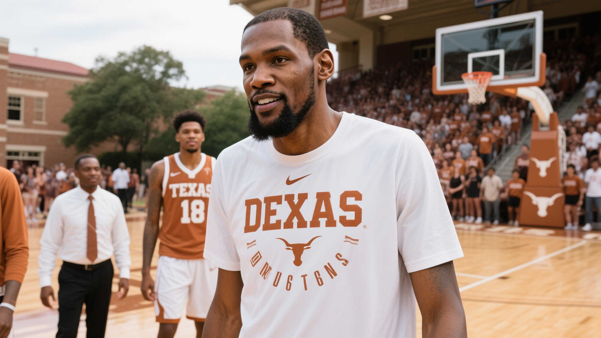 追忆青春时光!杜兰特18年后重回德克萨斯大学开启新旅程 在体育世界中,每位球员都拥有属于自己的起点,而这片