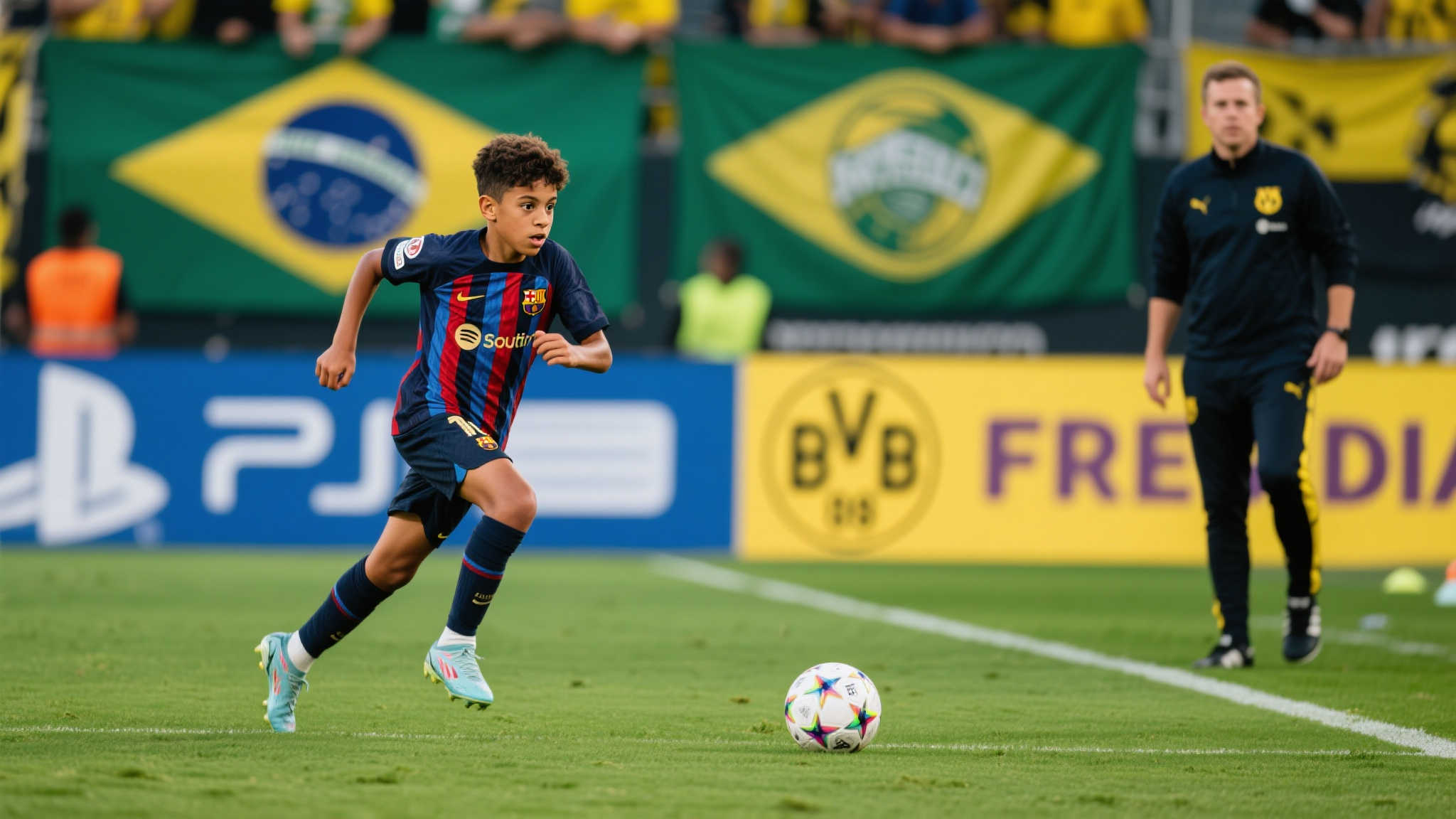 16岁又26天小将阿尔伯特替补出战弗鲁米嫩塞比赛 # 才华横溢:年轻,却并非稚嫩
就像昔日助力巴萨